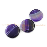 Achát mince 30mm Purple lace