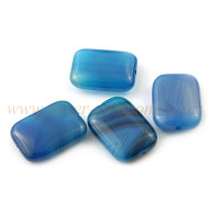 Achát obdélník 18x13mm Blue lace Achát obdélník 18x13mm Blue lace