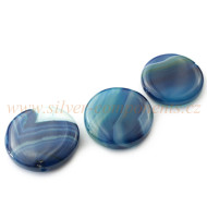 Achát mince 30mm Blue lace