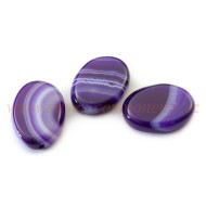 Achát ovál 26x20mm Purple lace