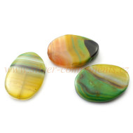 Achát ovál 40x30mm barevný Achát ovál 40x30mm barevný
