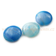 Achát čočka 18mm Blue lace Achát čočka 18mm Blue lace