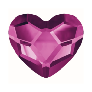 2808 Heart Flat Back 14mm Fuchsia F 2808 Heart Flat Back 14mm Fuchsia F