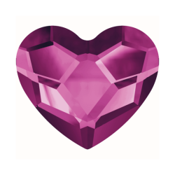 2808 Heart Flat Back 14mm Fuchsia F
