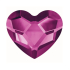 2808 Heart Flat Back 14mm Fuchsia F