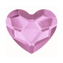 2808 Heart Flat Back 14mm Rosaline F