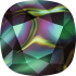 Swarovski Rounded Square 4470 10mm - Rainbow Dark F