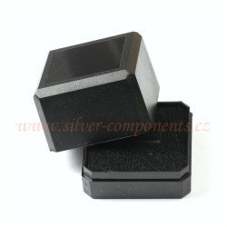 Šperková krabička 38x38x32 černá/černá MAT se třpytkami