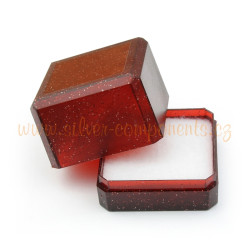 Šperková krabička 38x38x32 bordó/bílá MAT