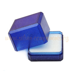 Šperková krabička 38x38x32 modrá/bílá MAT