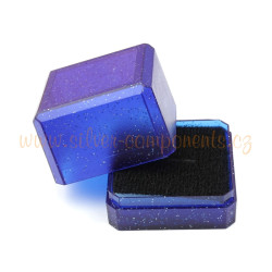 Šperková krabička 38x38x32 modrá/černá MAT