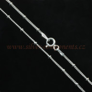 Řetízek Pancer s korálky Ag 925/1000 - 45cm Řetízek Pancer s korálky Ag 925/1000 - 45cm