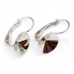 Bižuterní náušnicový háček  1400 Dome 12mm Rh