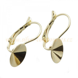 Bižuterní náušnicový háček  1400 Dome 10mm POZLACENO