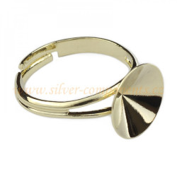 Bižuterní prsten  1400 Dome 12mm POZLACENO