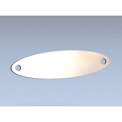 Polotovar destička náramková ovál 22x6x0,5mm - Ag 925/1000