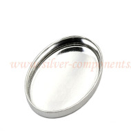 Polotovar miska plochá ovál 6x4mm   Ag 925 Polotovar miska plochá ovál 6x4mm   Ag 925