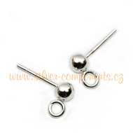 Dřík puzety s kuličkou 4mm PUS06 Ag 925/1000 Dřík puzety s kuličkou 4mm PUS06 Ag 925/1000
