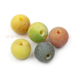 Achát barevný praskaný  8 mm