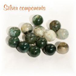 Achát mechový kulička 6 mm