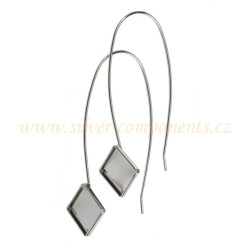 Bižuterní Jumbo afroháček pro čtverce - Chessboard 12mm Rh