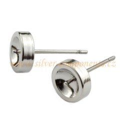 Bižuterní dřík puzety pro perly 6mm Rh