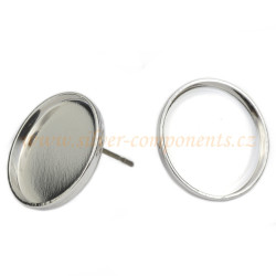 Bižuterní  dřík pro Crystal Rocks 15mm - Rh