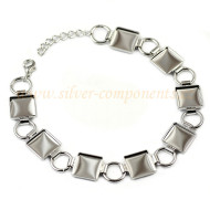 Bižuterní náramek 20+7cm pro čtverce 10mm  Rh Bižuterní náramek 20+7cm pro čtverce 10mm  Rh