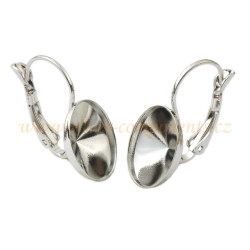 Bižuterní náušnicové zapínání pro Oval Rivoli - Rh