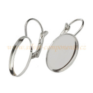 Bižuterní náušnicový háček pro Crystal Fine Rocks 18x13mm - Rh Bižuterní náušnicový háček pro Crystal Fine Rocks 18x13mm - Rh