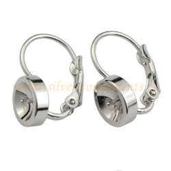 Bižuterní DĚTSKÝ náušnicový háček pro perly 8mm Rh