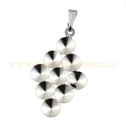 Bižuterní přívěsek  kosočtverec 9x6mm Rivoli - Rh