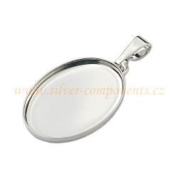 Bižuterní přívěsek pro Crystal Fine Rocks 18x13mm - Rh