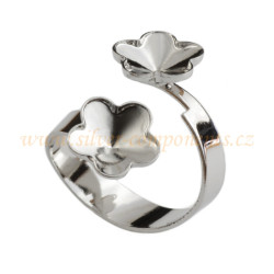 Bižuterní prsten pro 2 KYTIČKY 4744 10mm Rh