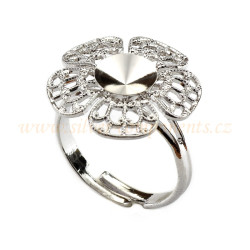 Bižuterní prsten s filigránem Rivoli SS39 - Rh