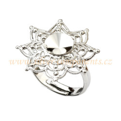 Bižuterní prsten PAVUČINA pro Rivoli 8mm - Rh