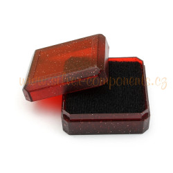 Šperková krabička 38x38x17 bordó/černá MAT