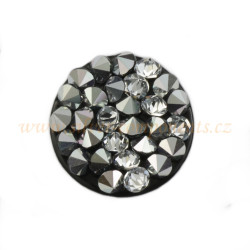 Swarovski Crystal Rocks 15mm black/Chrome