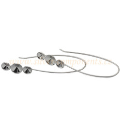 Bižuterní Jumbo afroháček pro Rivoli 6+8+6mm Rh