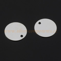 Polotovar kruhový výsek 14,4x0,4mm Ag 925