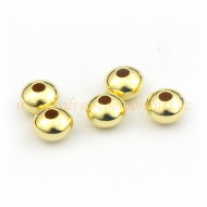 Korálek čočka CH03 Ag 925/1000 ZLACENO