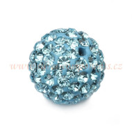 K O R Á L E K s křišťálovými šatony - Aquamarine 10mm