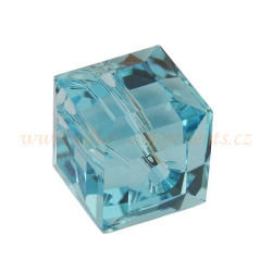 Swarovski korálky 5601 8mm - Kostičky - Light Turquise