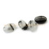 Křemen s turmalínem oválek 12x8 mm