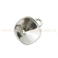 Přívěsek miska pro Rounded Square 10mm Ag 925 Přívěsek miska pro Rounded Square 10mm Ag 925
