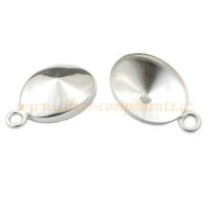 Přívěsek miska pro Oval Rivoli 8mm  Ag 925 Přívěsek miska pro Oval Rivoli 8mm  Ag 925