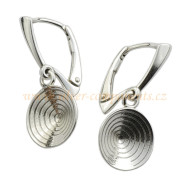 Náušnicové zapínání s přívěskem Rivoli 14mm Ag 925/1000 Náušnicové zapínání s přívěskem Rivoli 14mm Ag 925/1000