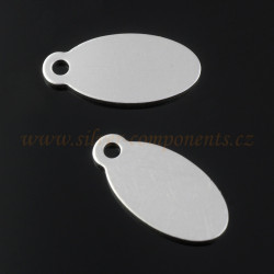 Přívěsek oválek 12x6mm  Ag 925