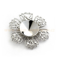 Bižuterní přívěsek s filigránem Rivoli 12mm - Rh Bižuterní přívěsek s filigránem Rivoli 12mm - Rh