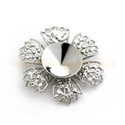 Bižuterní přívěsek s filigránem Rivoli 12mm - Rh